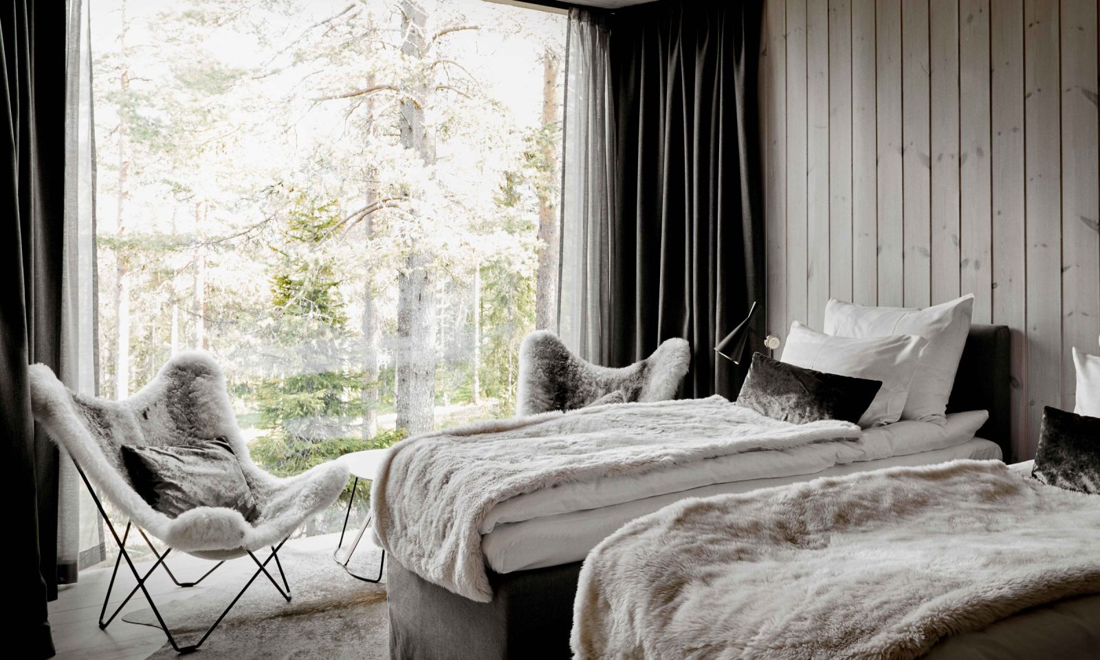 Beautiful twin suite with a view at Arctic TreeHouse Hotel