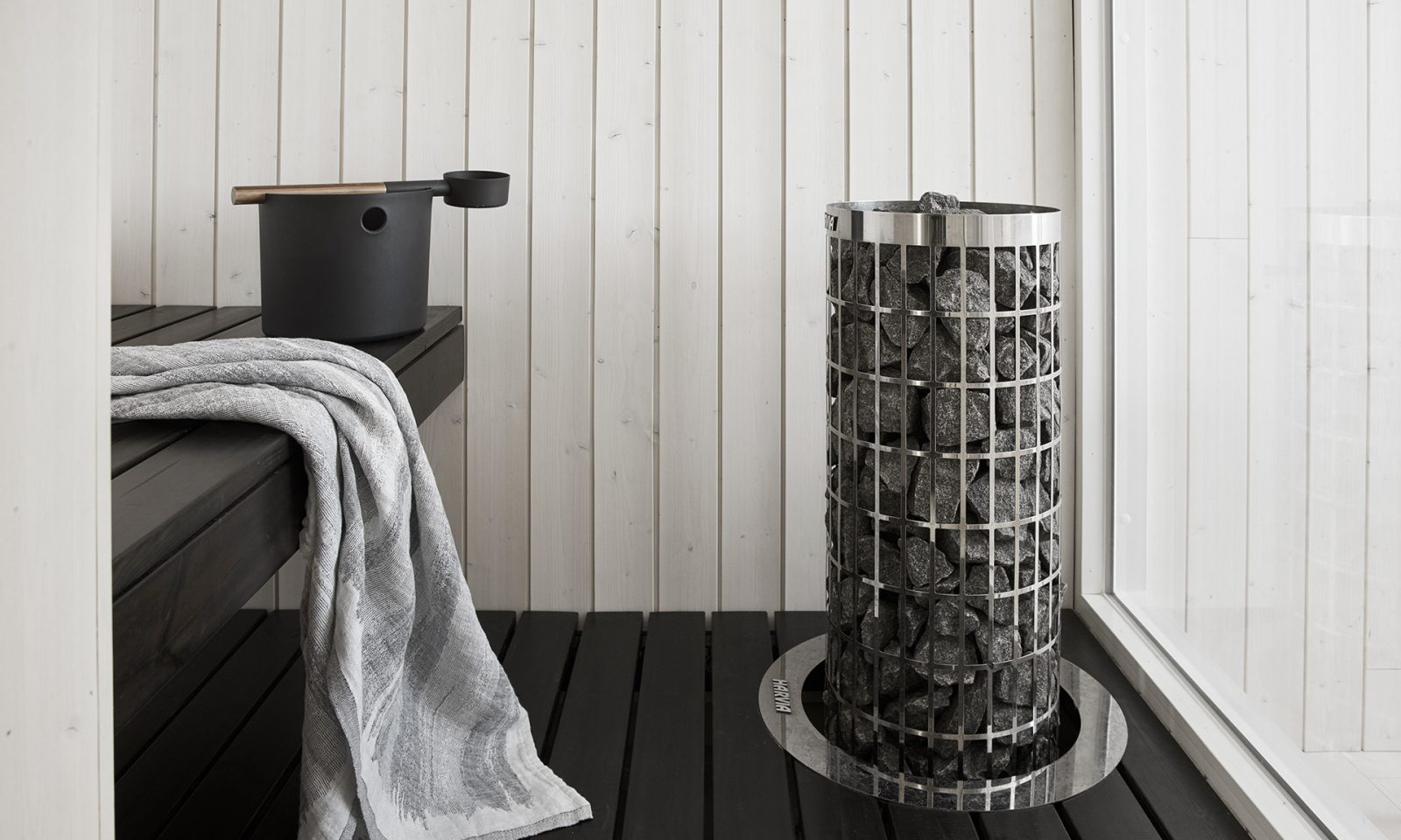 Sauna of the wellness area of Arctic Scene Executive Suite.