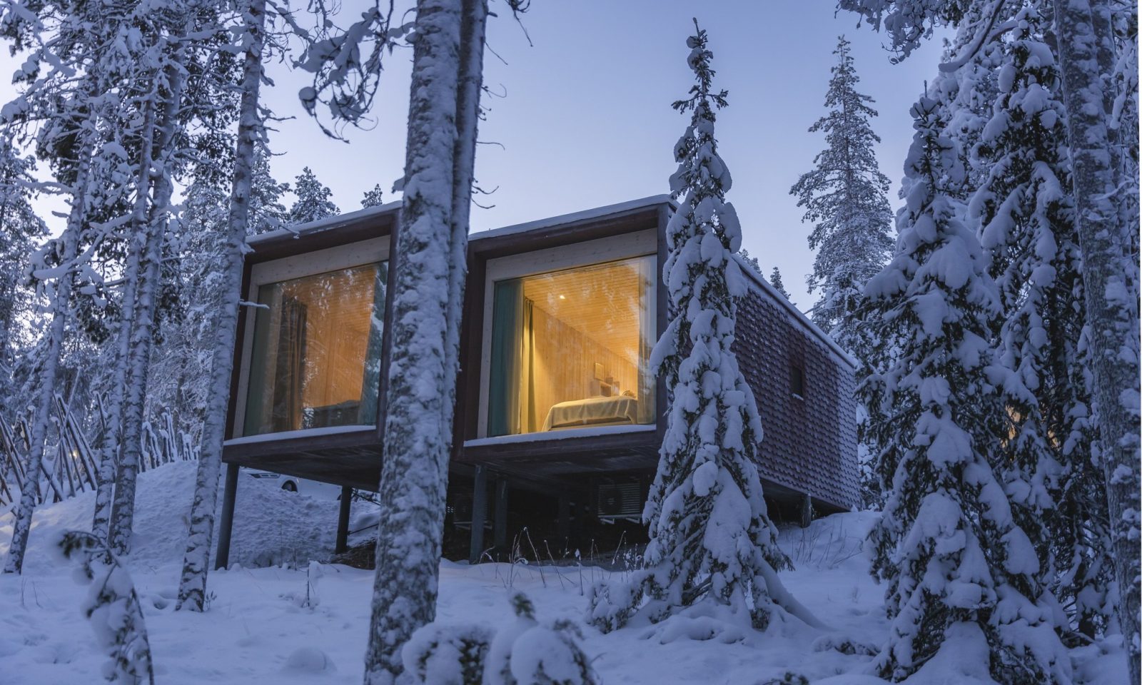 Winter in Arctic TreeHouse Hotel | Rovaniemi, Finland.