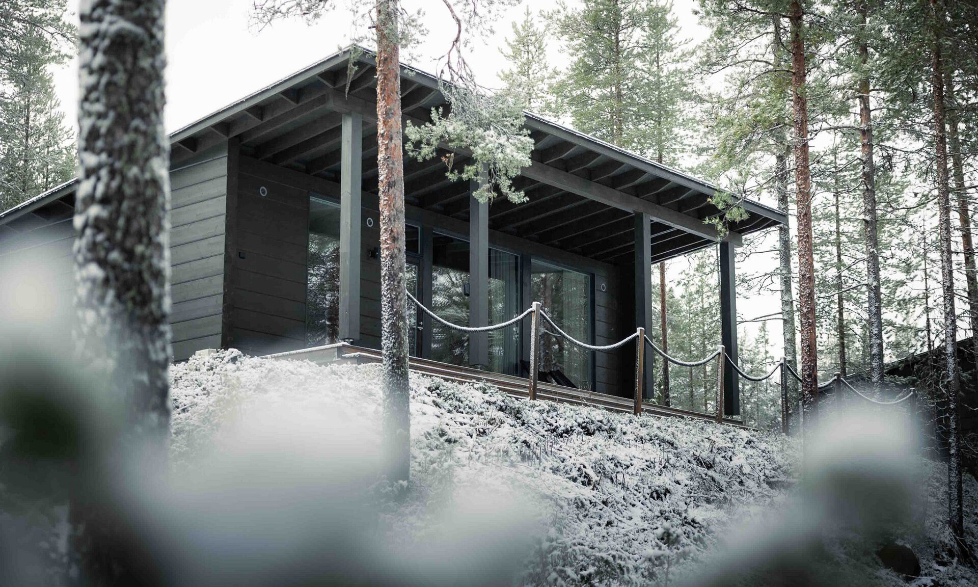 Arctic GlassHouse in the Arctic TreeHouse Hotel. Rovaniemi, Finland.