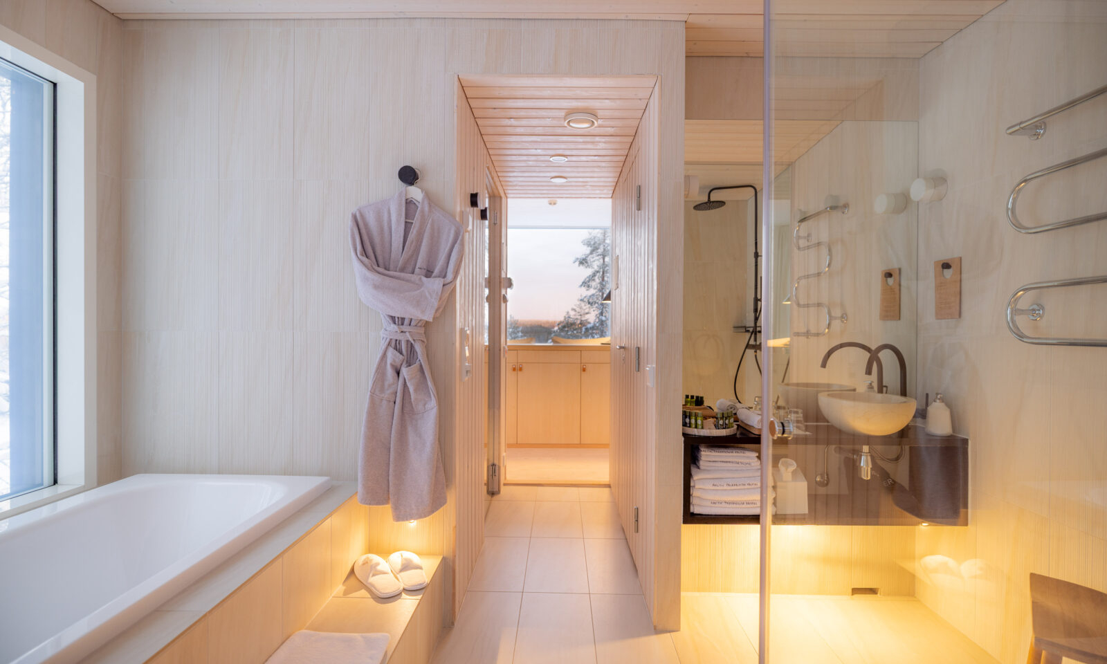 Spa area in the Arctic Scene Executive Suites.